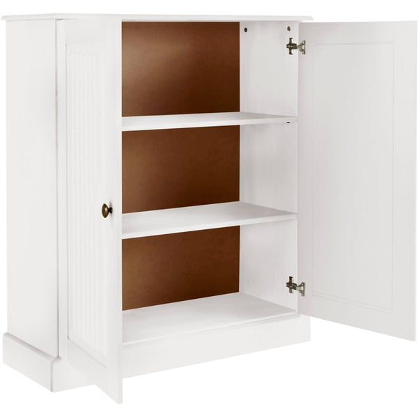 Biela skrinka z borovicového dreva 100x34 cm Mille – Støraa-image-3