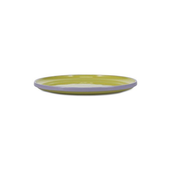 Zelený/fialový kameninový tanier ø 26 cm Duo – ONA-image-3