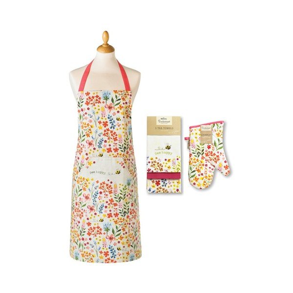 Utierky, zástera a chňapka v súprave 5 ks Bee Happy – Cooksmart ®