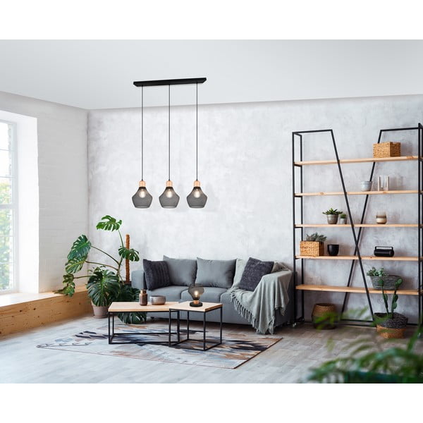 Čierna stolová lampa s kovovým tienidlom (výška 25 cm) Valeria – Reality-image-1