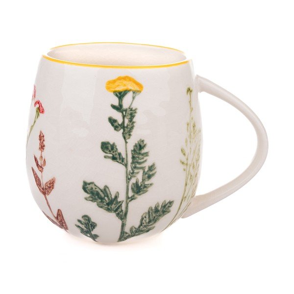 Biely porcelánový hrnček 500 ml Flower Garden – Dakls