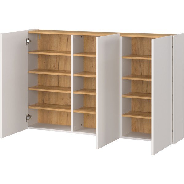 Krémová skrinka v dekore duba 138x87x25 cm Libbiano – Germania-image-2