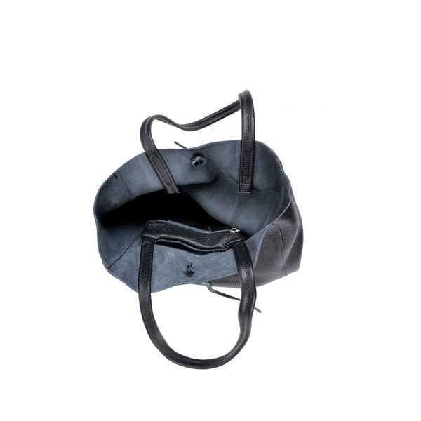 Čierna kožená kabelka Cardoni Vera-image-3