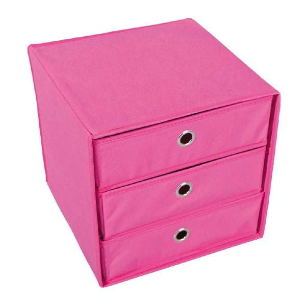 Ružový úložný box so zásuvkami 13Casa Lolly
