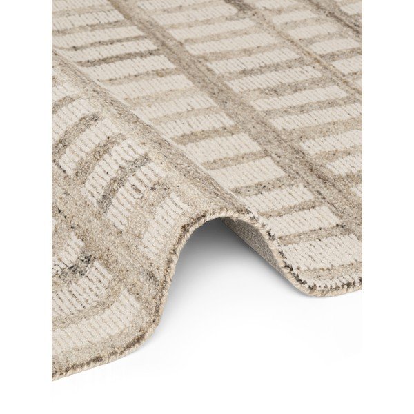Krémovobiely ručne tkaný vlnený koberec 80x150 cm Boho 1.0 Linara – Vikosa-image-4