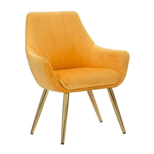 Oranžová polstrovaná stolička s područkami Mauro Ferretti Poltrona