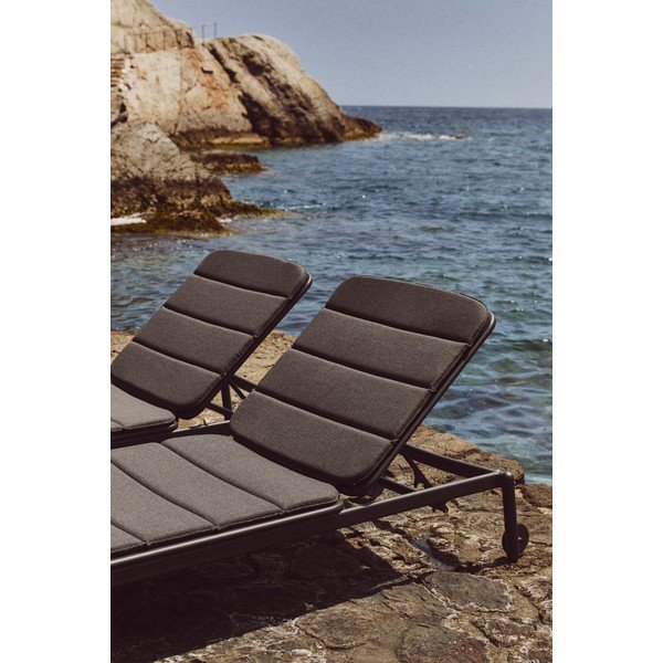 Čierne kovové záhradné ležadlo Marcona – Kave Home-image-3