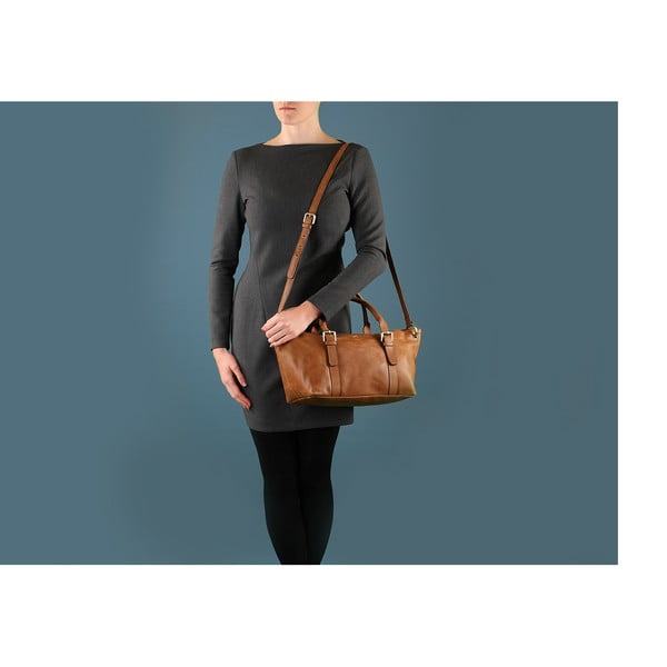 Dámska kožená kabelka Poppy Vintage Treacle-image-1
