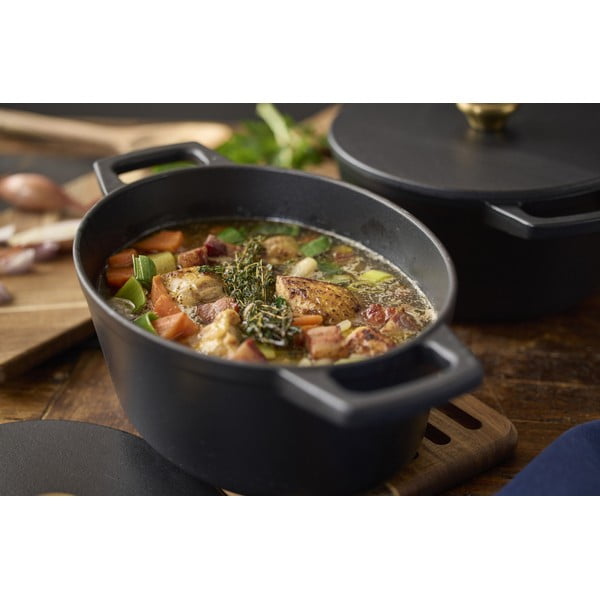 Liatinový hrniec s pokrievkou na indukciu 3,8 l – Holm-image-1