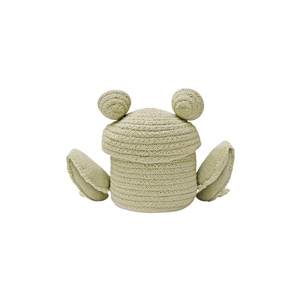 Zelený látkový detský kôš na hračky ø 15x15 cm Mini Fred the Frog – Lorena Canals-image-4