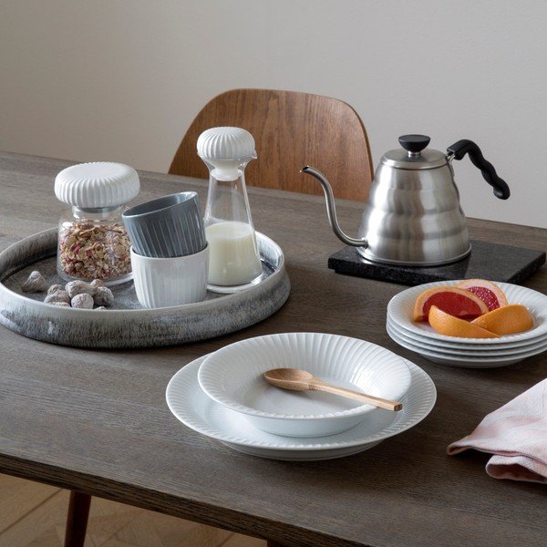 Biely porcelánový polievkový tanier Kähler Design Hammershoi, ⌀ 21 cm-image-1