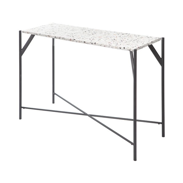 Konzolový stôl s doskou z materiálu teraco RGE Terrazzo Cosmos, 35 x 100 cm