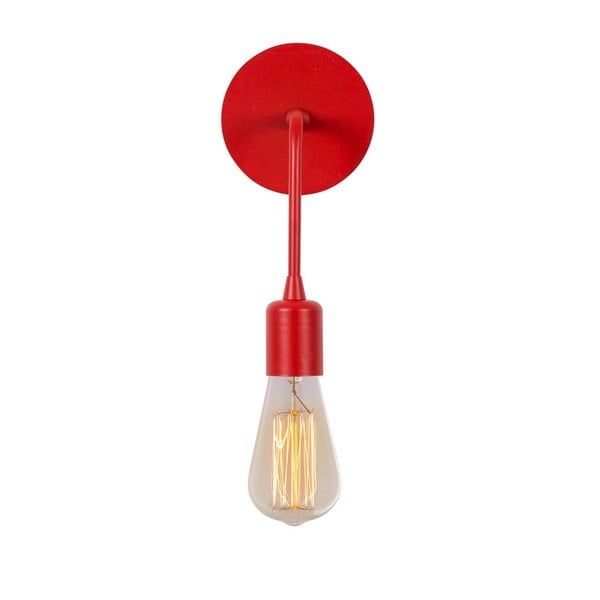 Červená nástenná lampa Simple Drop
