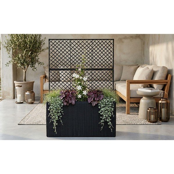 Čierny záhradný kvetináč Bonami Essentials Wall-image-3