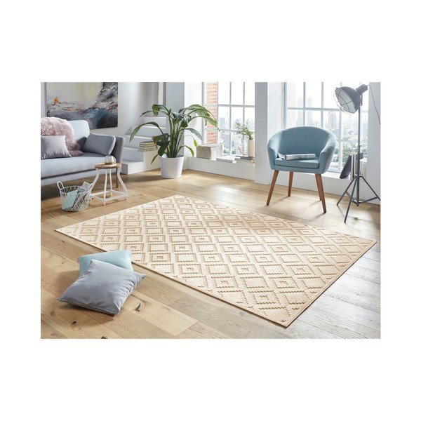 Krémovobiely koberec z viskózy Mint Rugs Iris 120 × 170 cm-image-3