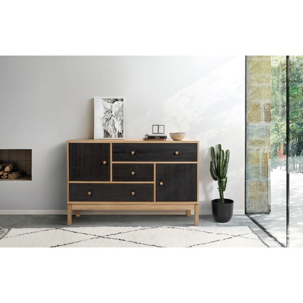 Čierno-hnedá komoda Woodman AbbeyWood-image-1
