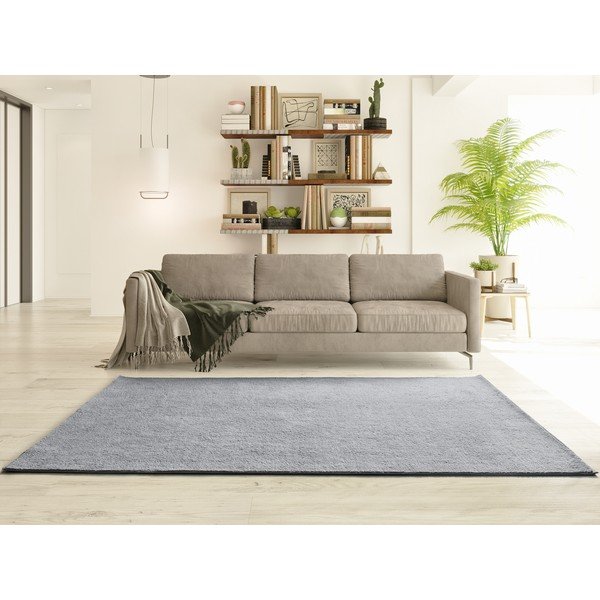 Sivý koberec z mikrovlákna 80x150 cm Coraline Liso – Universal-image-2