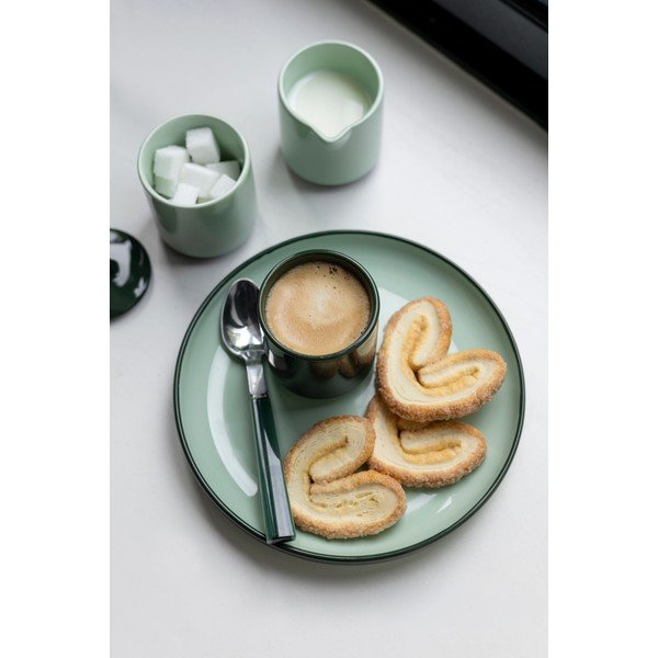 Tmavozelená kameninová šálka na espresso 130 ml Duo – ONA-image-4