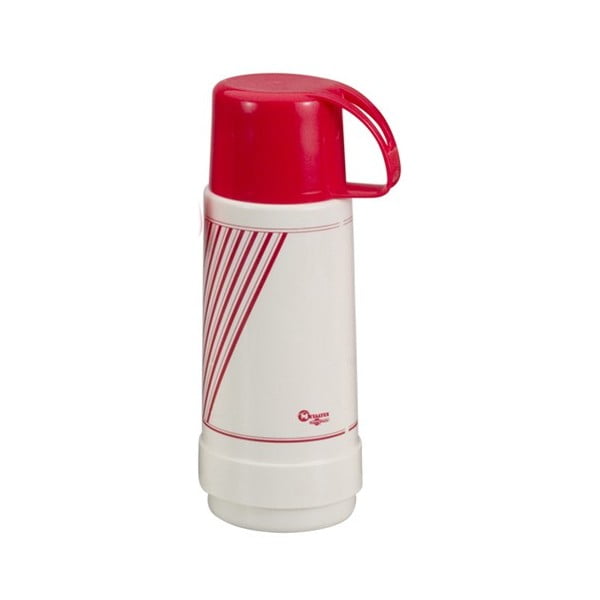 Červeno-biela termo fľaša Metaltex Vacuum, 750 ml
