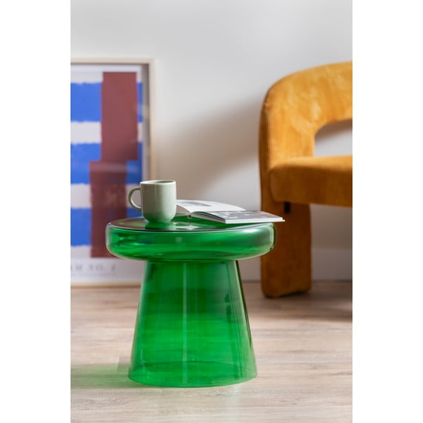 Sklenený okrúhly odkladací stolík ø 41 cm Simpleza  – Leitmotiv-image-1