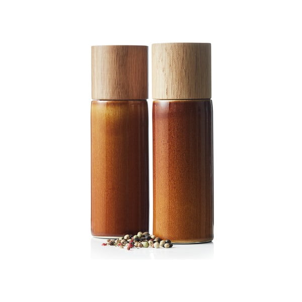 Jantárová keramická súprava mlynčekov na korenie a soľ 2 ks Gastro Amber – Bitz