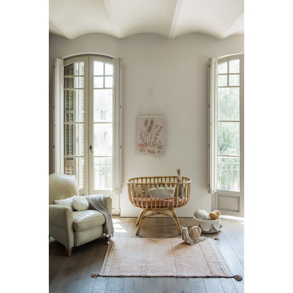 Svetloružový prateľný ručne tkaný bavlnený koberec 120x160 cm Bloom Rose – Lorena Canals-image-3