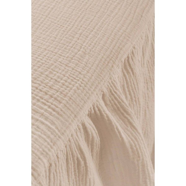 Béžový mušelínový pléd 90x200 cm Amilia – Jotex