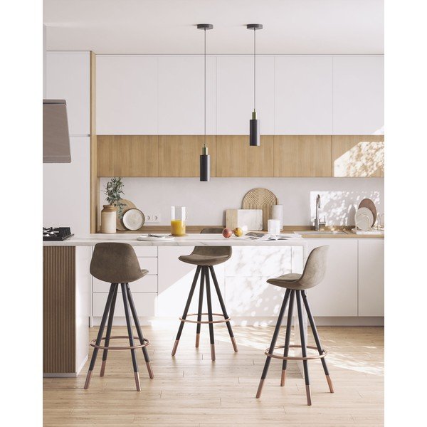 Hnedá barová stolička (výška sedadla 75 cm) Slad – Kave Home-image-1