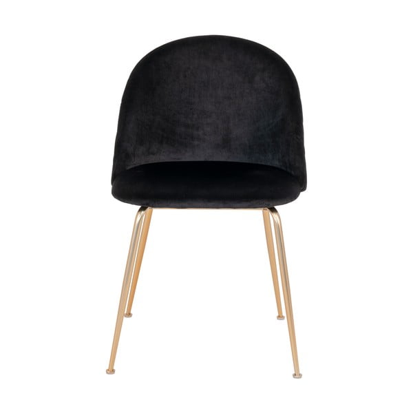 Čierne zamatové jedálenské stoličky v súprave 2 ks Geneve – House Nordic-image-1