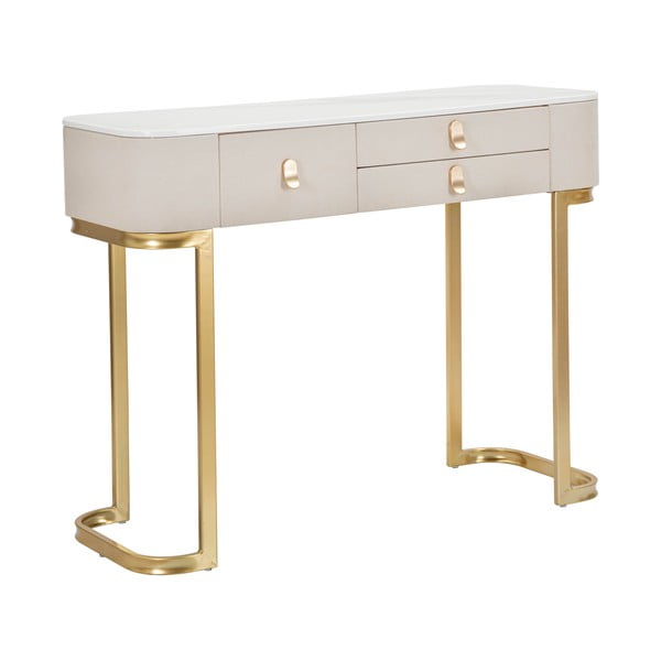 Konzolový stolík v béžovo-zlatej farbe 40x100 cm Beauty – Mauro Ferretti