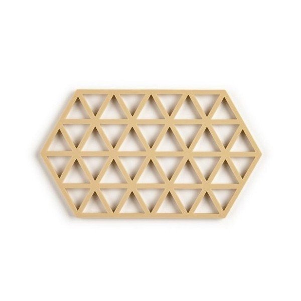 Horčicovožltá silikónová podložka pod hrniec Zone Triangles Large