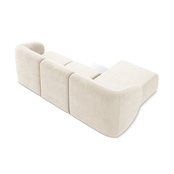 Béžová ženilková rohová pohovka (ľavý roh/s leňoškou) Lani – Makamii-image-3