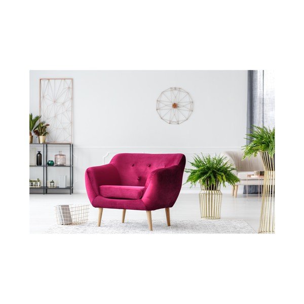 Ružové kreslo Mazzini Sofas Amelie-image-4