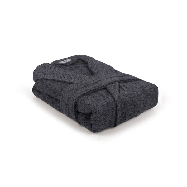 Antracitovosivý bavlnený župan veľkosť M Cappa – Foutastic-image-2