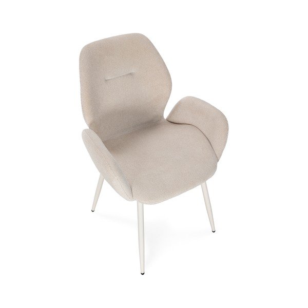 Béžové čalúnené jedálenské kreslá v súprave 2 ks Ansu – Marckeric-image-3