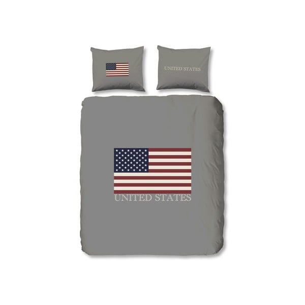 Obliečky USA, 240x200 cm, sivé