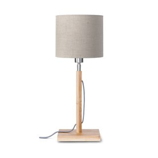 Stolová lampa s béžovým tienidlom a konštrukciou z bambusu Good&Mojo Fuji