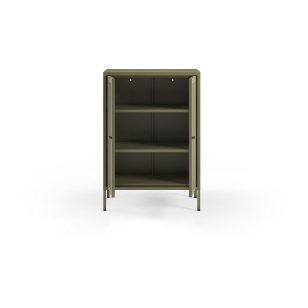 Zelená kovová skrinka 70x100x40 cm Fayna – Marckeric-image-3