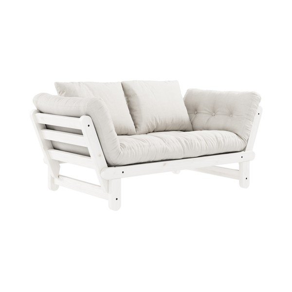 Rozkladacia pohovka so svetlobéžovým poťahom Karup Design Beat White/Natural-image-1
