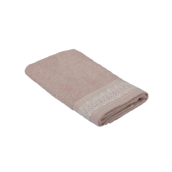 Béžový uterák z bavlny Bella Maison Lace, 30 × 50 cm
