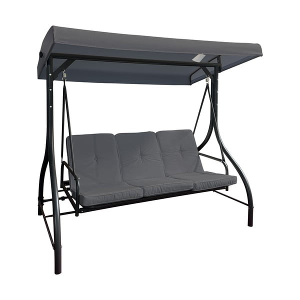 Sivá kovová záhradná hojdačka Paris – Rojaplast