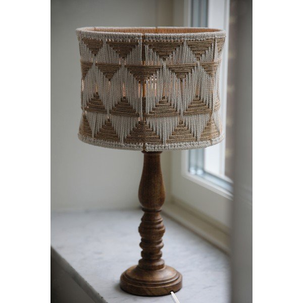 Stolová lampa s tienidlom z textilu a juty v hnedo-prírodnej farbe (výška 45 cm) Ano – Markslöjd-image-2