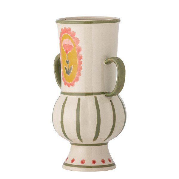 Béžová kameninová ručne maľovaná váza (výška  21 cm) Odina – Bloomingville-image-2