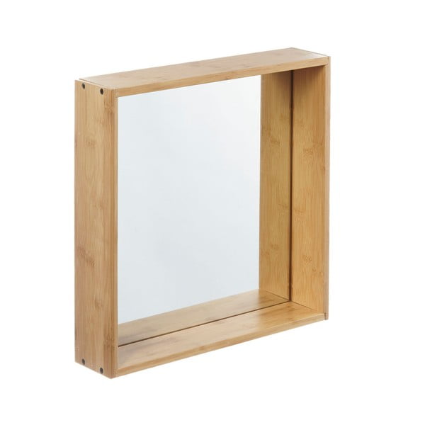 Nástenné zrkadlo s rámom z bambusového dreva Furniteam Design, 40 x 90 cm
