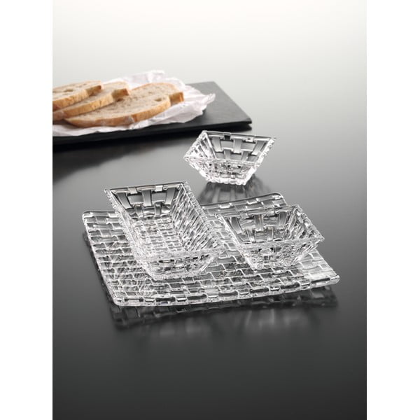 Súprava 3 servírovacích misiek a podnosu z krištáľového skla Nachtmann Bossa Nova-image-2