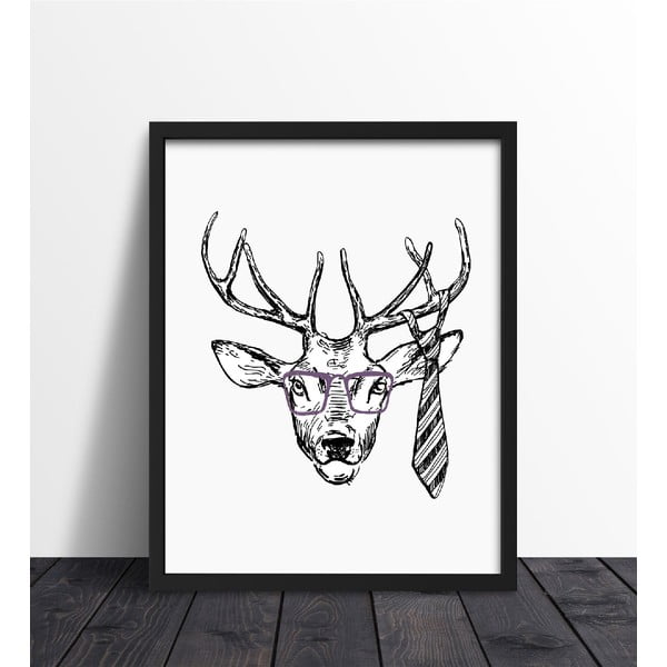 Zarámovaný plagát We Love Home Hipster Deer, 40 x 50 cm