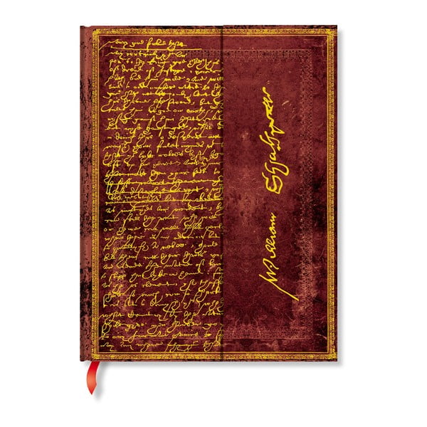 Nelinkovaný zápisník s tvrdou väzbou Paperblanks Shakespeare, 18 x 23 cm