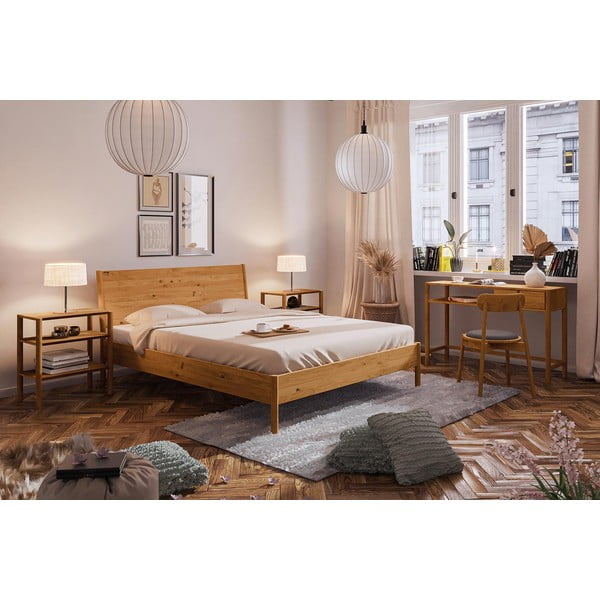 Dvojlôžková posteľ z dubového dreva 140x200 cm Pola - The Beds-image-4