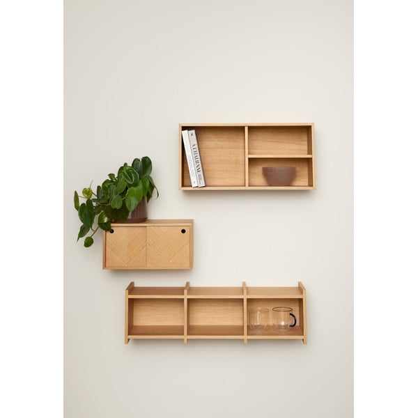 Poschodová polica v dekore duba v prírodnej farbe 80 cm Focal – Hübsch-image-2