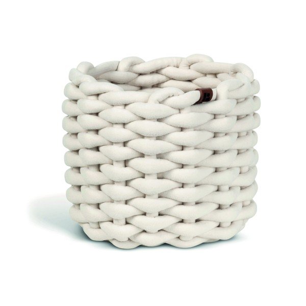 Látkový košík ø 21x17 cm Peach Skin Round S – Bigso